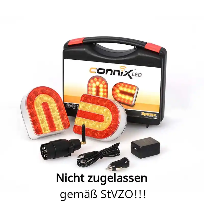 Connix Funk Leuchtensatz -Kabellose LED-Beleuchtung für Anhänger, Befestigung durch Magnet Ausverkauf