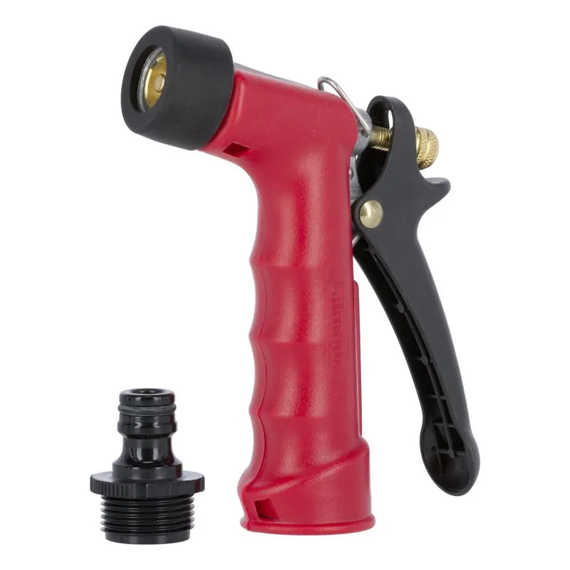 Top-Seller Pistolenspritze 1/2" Gilmour Abspritzbrause – Kerbl – rot mit Messingeinsatz