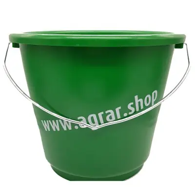 Kunststoffeimer 12 Liter robust für Stall, Haus und Hof – MuHTec – grün Markenprodukt
