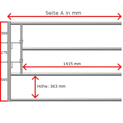 Mega-Angebot Einschubteil Tor L.V.4. 1,7m für 2" Grundteil