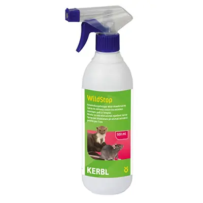 Markenprodukt Abwehrspray WildStop | Geraniol Wildabwehr für Fahrzeuge & Kabel 500 ml