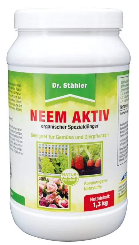 Neem Aktiv Dünger - organischer Spezialdünger | 1,3 kg | Dr. Stähler Geprüft