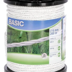 Direkt Vom Hersteller Weidezaunseil Elektroseil 200m x 6mm 6x0,20 Niro weiß