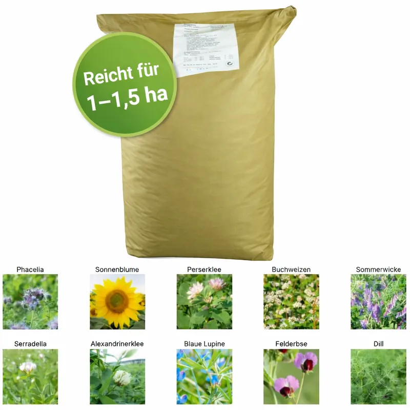 Blühmischung für 1-1,5 ha – 10 kg – Nektar & Deckung (Profi-Wildacker) Angebot