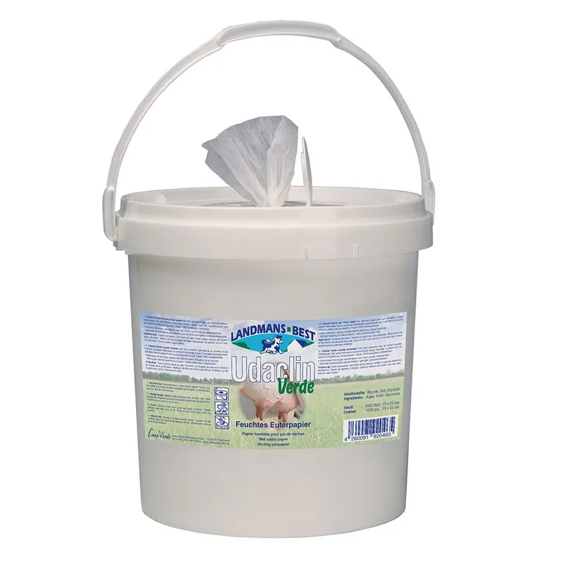 Echt UDACLIN® Verde | feuchte Eutertücher | Eimer 1000 Blatt