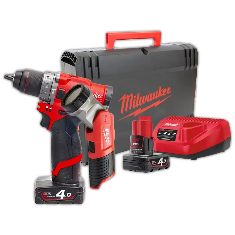 Schlagbohrschrauber / Taschenlampe / Akku's / Ladegerät / Set M12FPP2T-402X Milwaukee® Top-Angebot