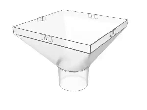 Trichter PVC transparent milchig für 75 mm Fallrohr Top-Angebot