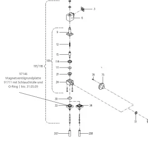 Meistverkauft Magnetventilgrundplatte 91711 mit Tülle für Tränke Ventil Förster Kälbertränke