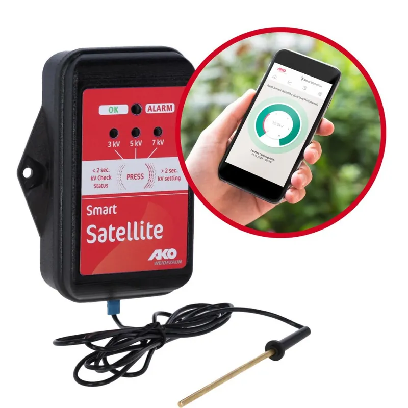 Neue Ware AKO Smart Satellite Weidezaunprüfer Online per App über LTE Netz