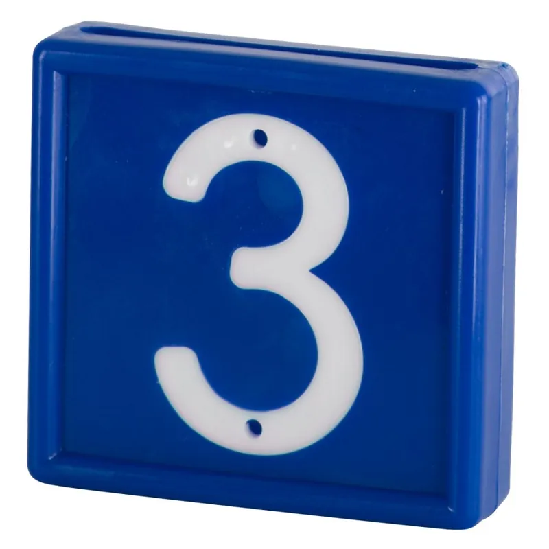 Nummernblock Nr. 3 / 10 St. zum einschlaufen in Halsband bis 40 mm blau Top-Seller