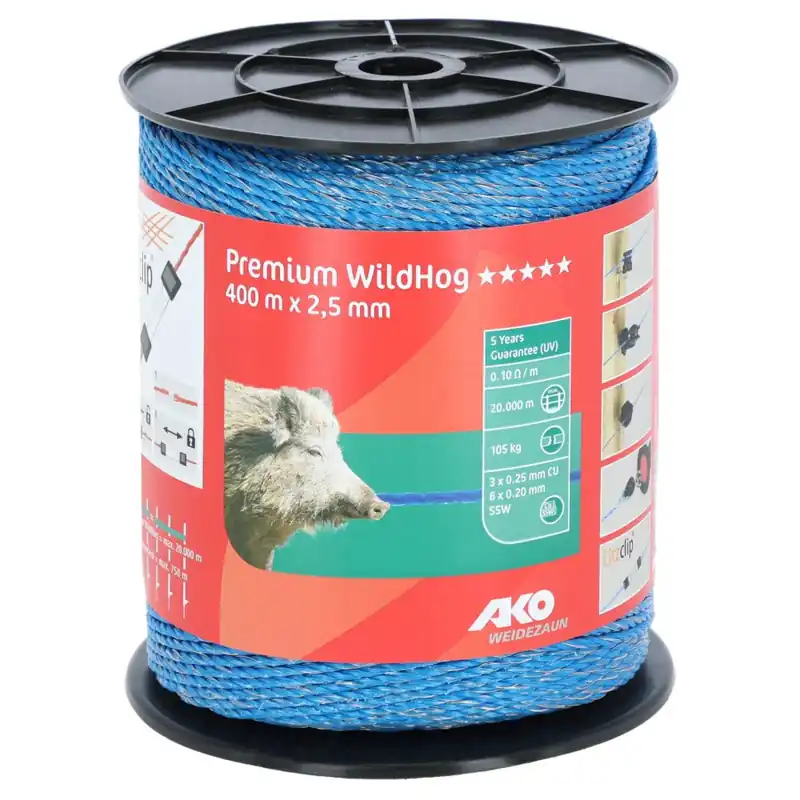 Solange Der Vorrat Reicht Weidezaunseil Premium WildHog 400 m 6x0,20 Kupferleiter verzinnt