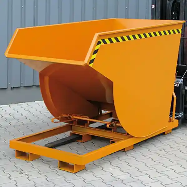 Zertifiziert Eichinger  Eichinger Kippbehälter Kippmulde 750l in hoher Bauhöhe mit steilem Kippwinkel