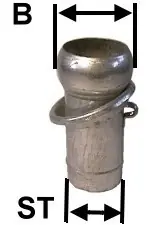 Müthing  V-Teil - Schlauchtülle verzinkt NW 100 Kugelmaß 130 mm Schlauchtülle 100 mm Neu Im Sortiment