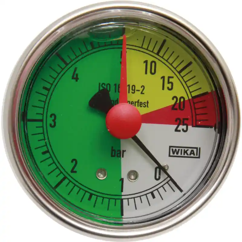 WIKA  Manometer für Feldspritze 0-1-5-20-25 Anschluss hinten mittig flüssigdüngerfest Angebot