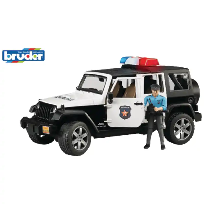 Bruder  02526 Bruder Jeep Wrangler Polizeifahrzeug Polizist Profi Serie Sonderaktion