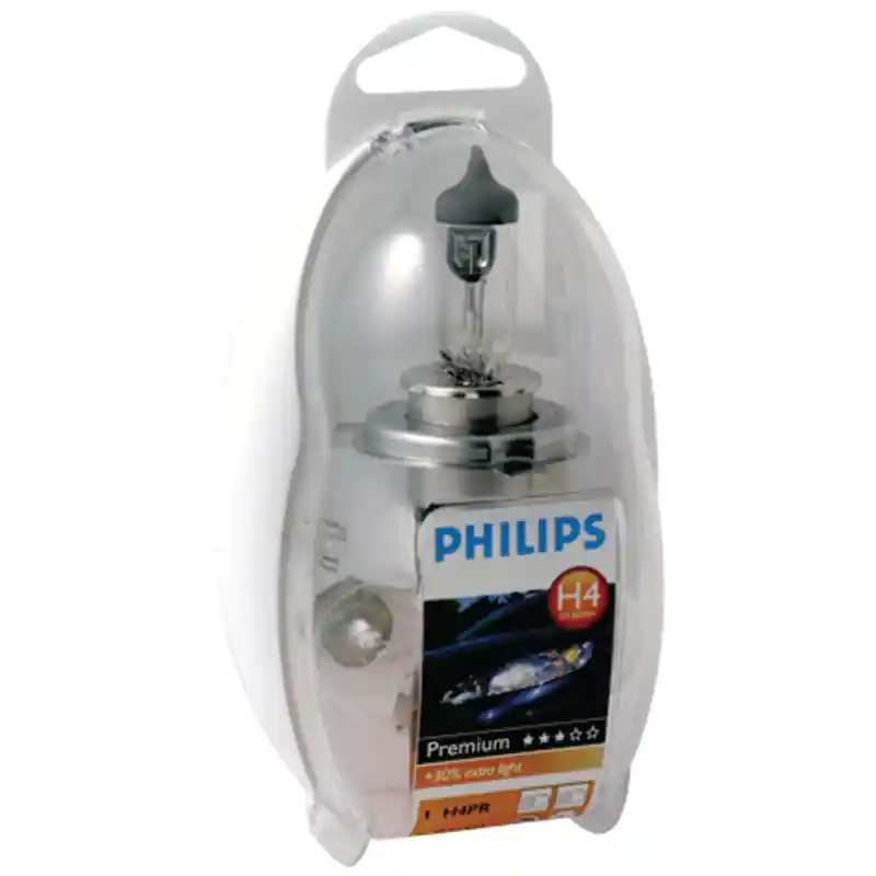 Letzte Chance Philips  Philips Easy Kit H4 12V Halogenlampe Kugellampe Glassockellampe Stecksicherung