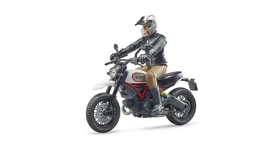Bruder 63051 Bruder Scrambler Ducati Desert Sled Motorrad mit Fahrer Top-Preis