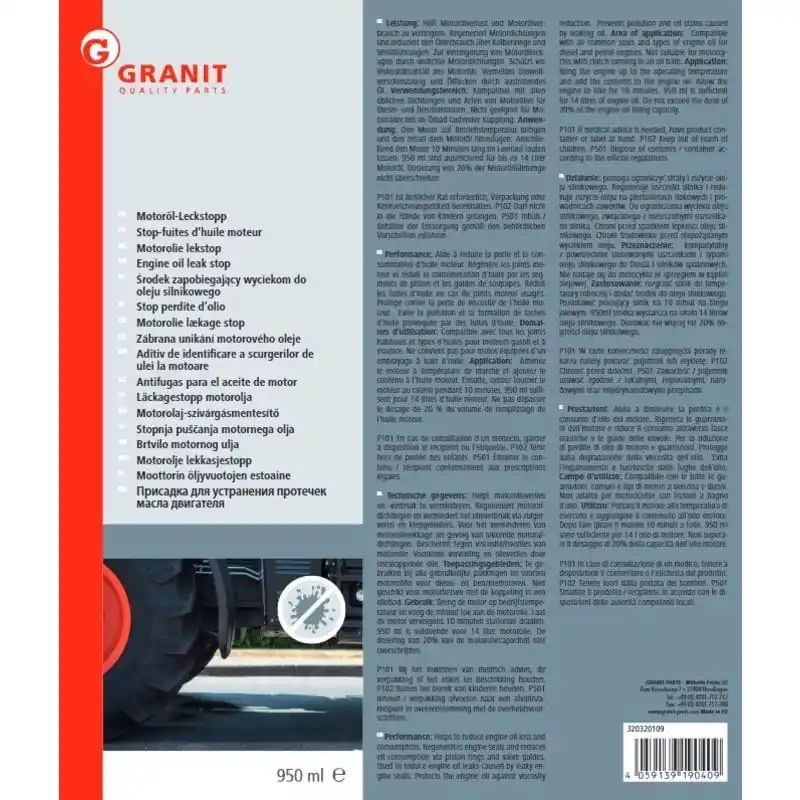 Neuheit Granit  Motoröl-Leckstopp 950ml