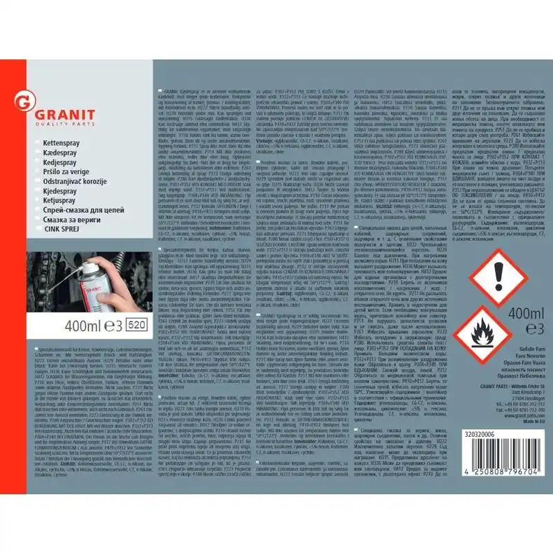 Top-Angebot Granit Kettenspray 400ml