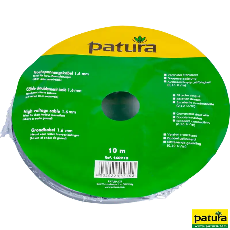 Neu Im Sortiment Patura Hochspannungskabel 1,6 mm 10 m Rolle