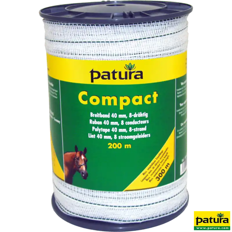 Patura Compact Breitband 40 mm 200 m Rolle, weiß-grün Top-Preis