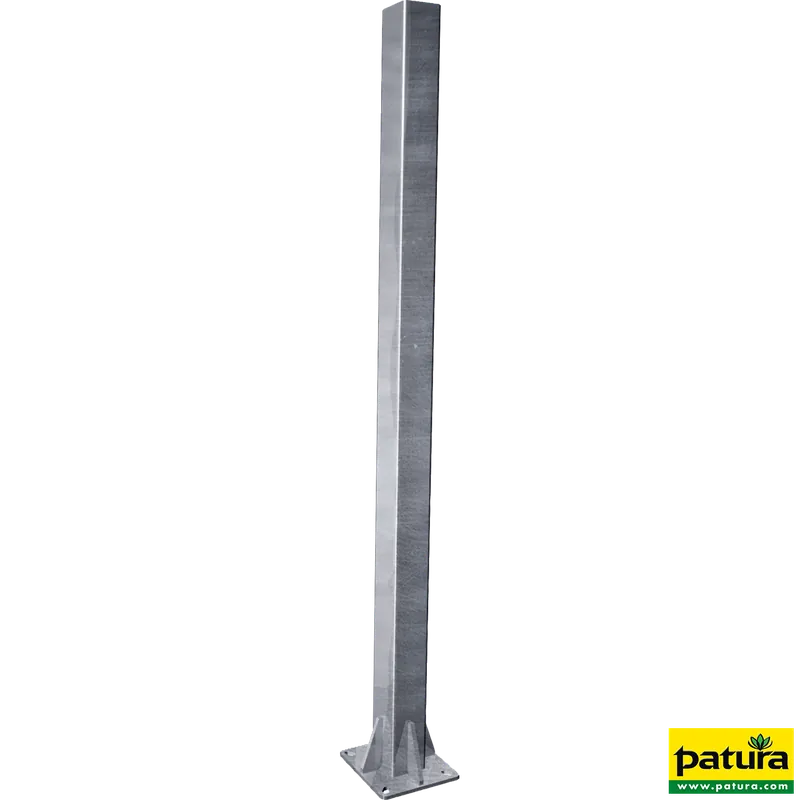 Saisonangebot Patura  Pfosten 90 x 90 mm 1,65 m, mit Bodenplatte 200 x 200 x 8 mm (L x B x H)