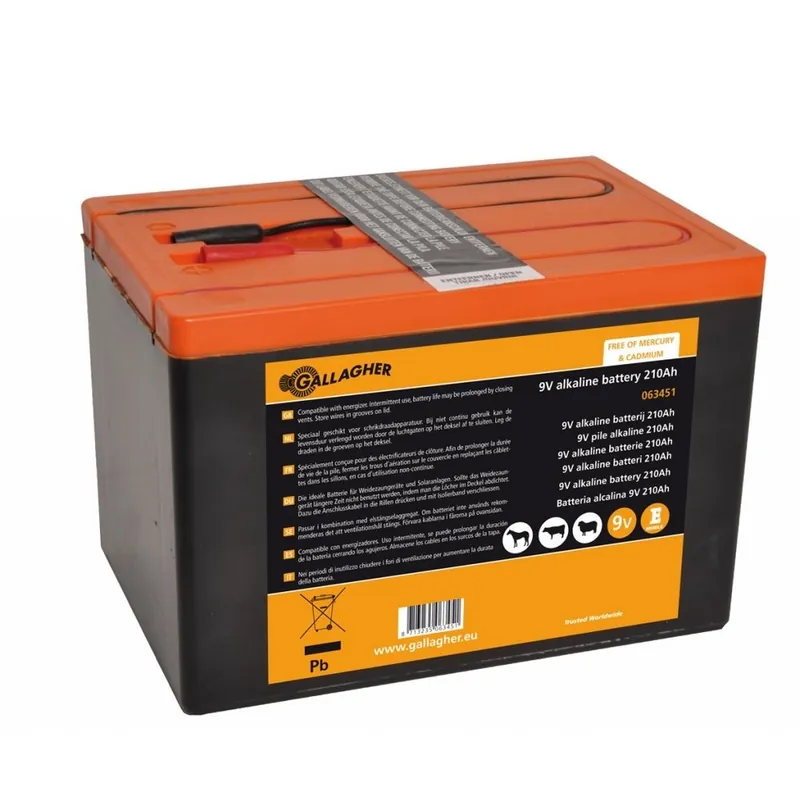 9V Alkaline Weidezaun Trockenbatterie - 210Ah Finale Aktion