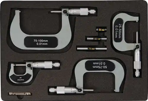 Top-Angebot TECWERK Bügelmessschraubensatz 0-100 mm