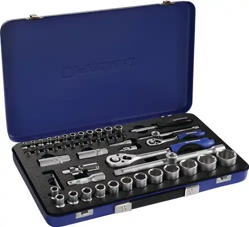 Schnäppchen TECWERK Steckschlüsselsatz 55-teilig 1/4 + 1/2 Zoll