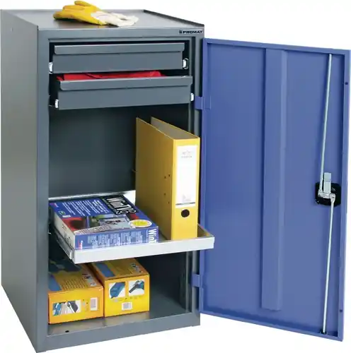 Abverkauf PROMAT Werkzeug-/Beistellschrank H1000xB500xT500 mm 1 Schublade. 2 Böden