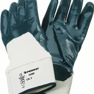 Aktuell PROMAT Handschuhe Größe 9 blau Sicherheitsstulpe. teilbeschichtet Nitrilteilbeschichtung