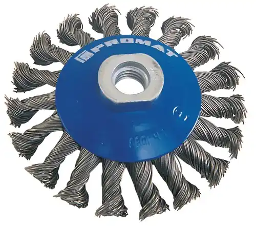 Versand Am Gleichen Tag PROMAT Kegelbürste Durchmesser 115 mm Drahtstärke 0,5 mm 100 mm