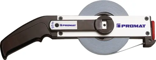 PROMAT Rahmenbandmaß Länge 30 m Bandbreite 13 mm Stahlmaßband 30 m Must-Have