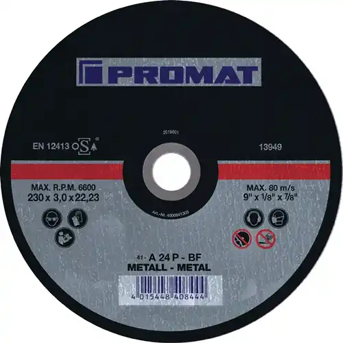 PROMAT Trennscheibe D180x3mm gerade Stahl gekröpft Sichere Zahlung