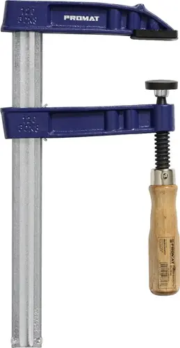 PROMAT Temperguss-Schraubzwinge Spannweite 200 mm Ausladung 100 mm Hohlprofilschiene Preis Gesenkt