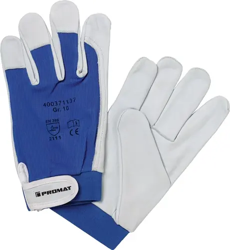 PROMAT Handschuhe Größe 10 natur/blau 8 Finale Aktion