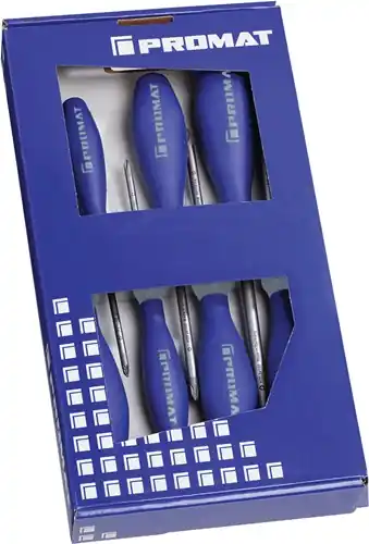 PROMAT Schraubendrehersatz 7-teilig Schlitz / PH / PZD PH / PZD (Nicht verfügbar) 5-teilig Must-Have