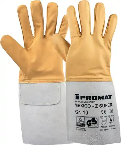 Markenware TECWERK Schweißerhandschuhe Größe 9 gelb/grau
