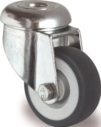 TECWERK Lenkrolle Rad- Durchmesser 50 mm Tragfähigkeit 50 kg 70 mm Highlight