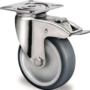 Billig PROMAT Lenkrolle mit Totalfeststeller Rad- Durchmesser 75 mm Tragfähigkeit 75 kg Gleitlager 70 mm