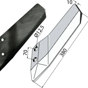 Zertifiziert Industriehof® Scharflügel links/rechts 380 mm, für Grubber Lemken Smaragd
