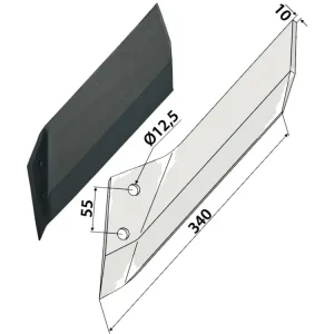 Versand Am Gleichen Tag Industriehof® Scharflügel links/rechts 340 mm, für Grubber Lemken Kristall