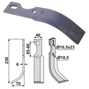 Industriehof® Fräsmesser links/rechts 230 x 40 x 6 mm, Bohrung 10,5 mm, universal Abverkauf