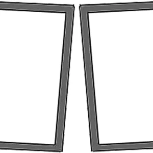 Frontscheibe grün, unten links/rechts, Siebdruck, geklebt, für Traktor Massey Ferguson 5000, 6000, 7000, 8000 Sonderangebot