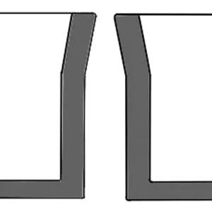 Schnäppchen Frontscheibe unten links/rechts, Siebdruck, geklebt, Höhe 588 mm, für Traktor Massey Ferguson 4200, 4300