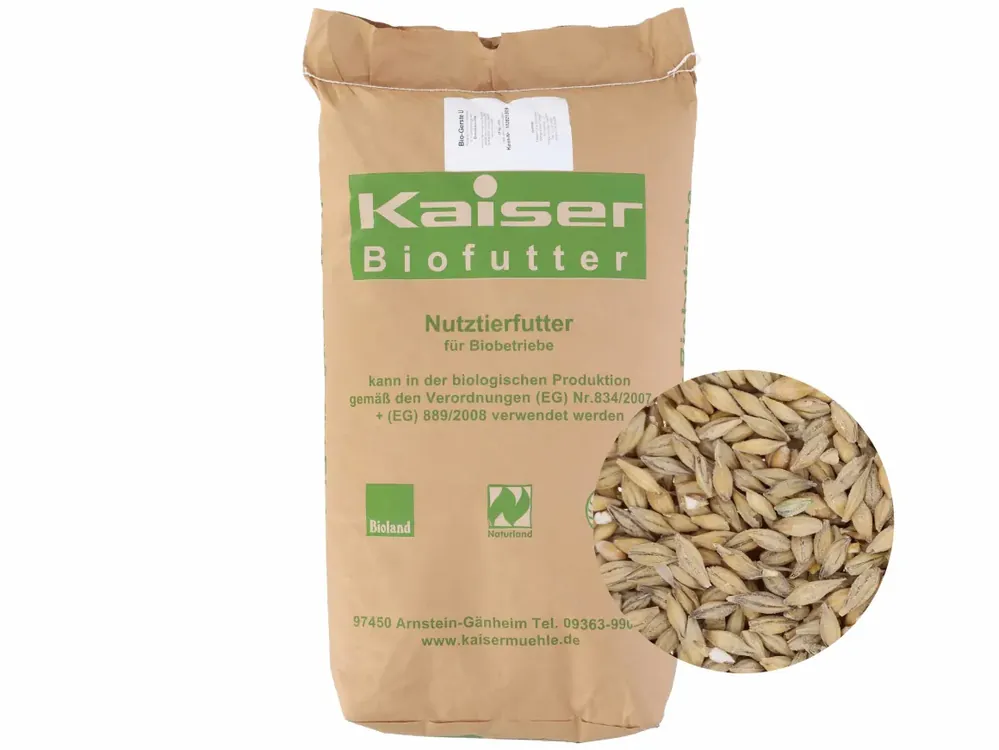 Preiswert Kaiser Bio-Gerste A (anerkannte Ware) naturbelassene Futtergerste in Bio-Qualität