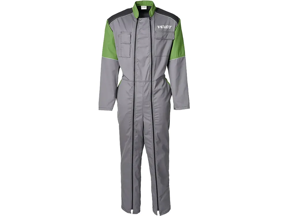 Saisonangebot Fendt Overall mit Doppelreißverschluss blassgrau; nachtgrau; grün