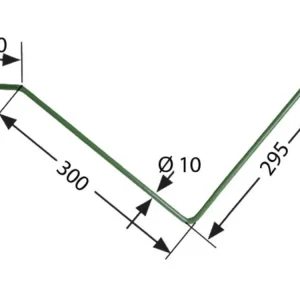 Mega-Angebot Striegelzinken 110/300/295 x 10 mm links/rechts, für Striegel Amazone
