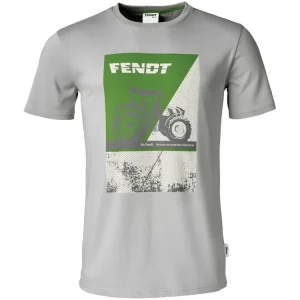 Fendt T-Shirt Herren blassgrau; grün; beige Aktuell