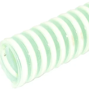 Saug- und Druckschlauch Weich-PVC, leicht gewellt, Hart-PVC-Spirale, weiß Neuheit